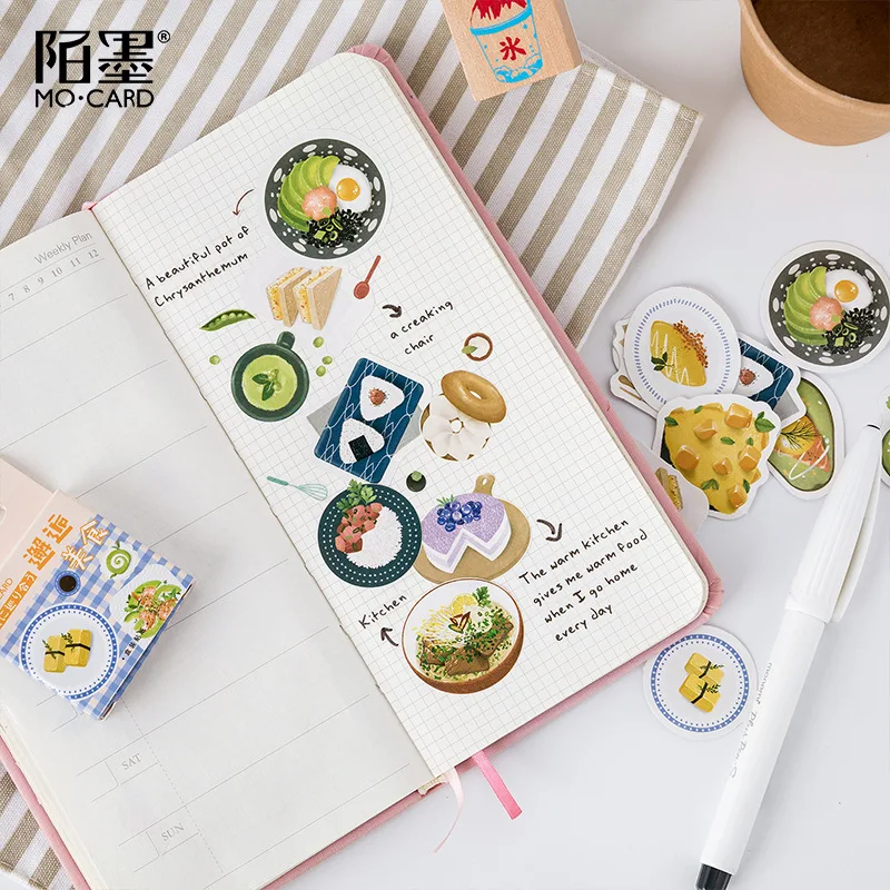 45 шт./лот Наслаждайтесь Yummy Food Милая бумажная наклейка декоративные наклейки Diy