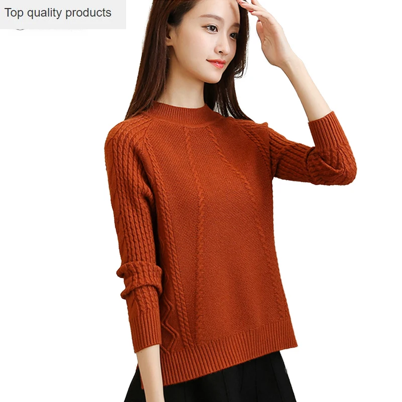 

New Women Sweater Pullover Big Yard Loose Elastic Knitted Cashmere Sweaters Female Spring Autumn Knitwear Lady Basic Tops OK1401