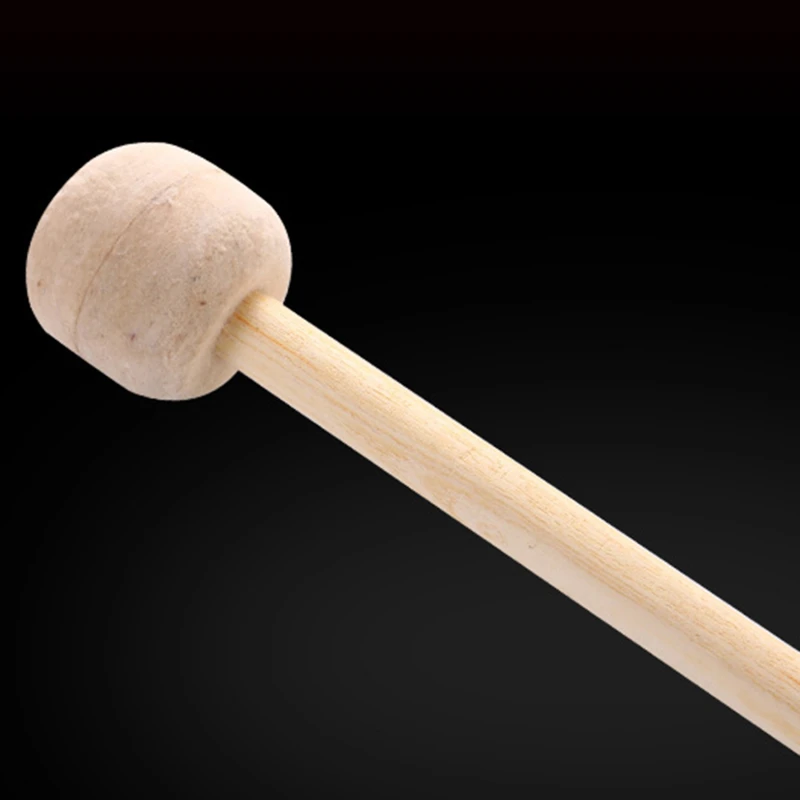 

2Pcs Drum Stick High Quality Wool Wooden Drum Stick Handle Drum Hammer Precussion Instrument Accessories 32cm