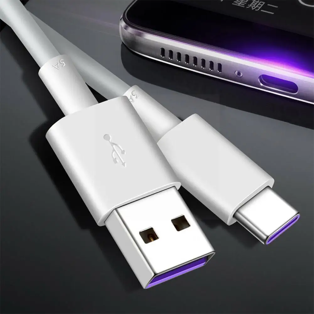 

5a Fast Charging Line Type-c Data Cable For Mate 20 Mate 20 Pro P30 P30 Pro P30 And All Type C Phones Super Charger H0t6
