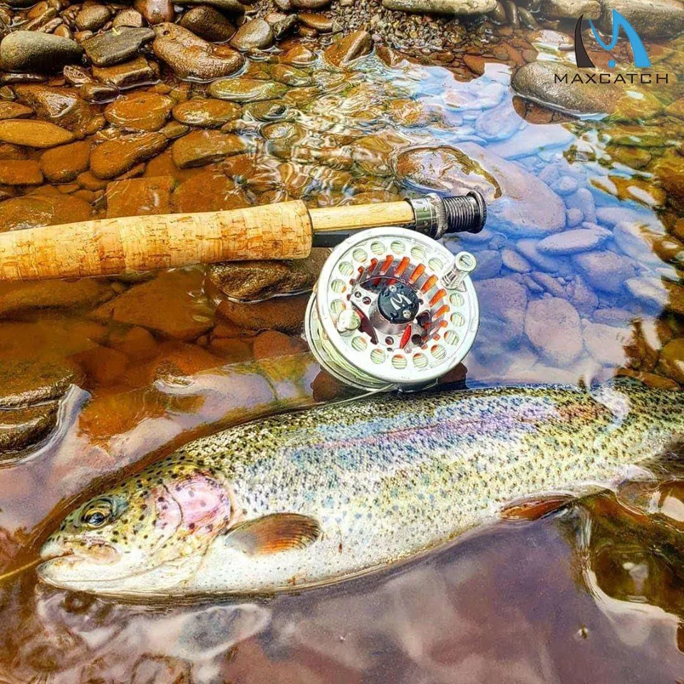Maximumcatch 1/2/3WT 6/6. 6/7/7.6FT Fly Rod Combo средне-быстрая нахлыстовая удочка и катушка с леской для нахлыстом наряд