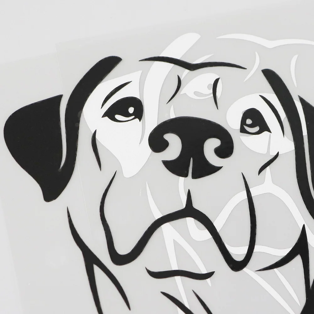 10.1CMX12.6CM Beauty Labrador Dog Head Pet Vinyl Car Sticker Black/Silver 8A-0602 | Stickers