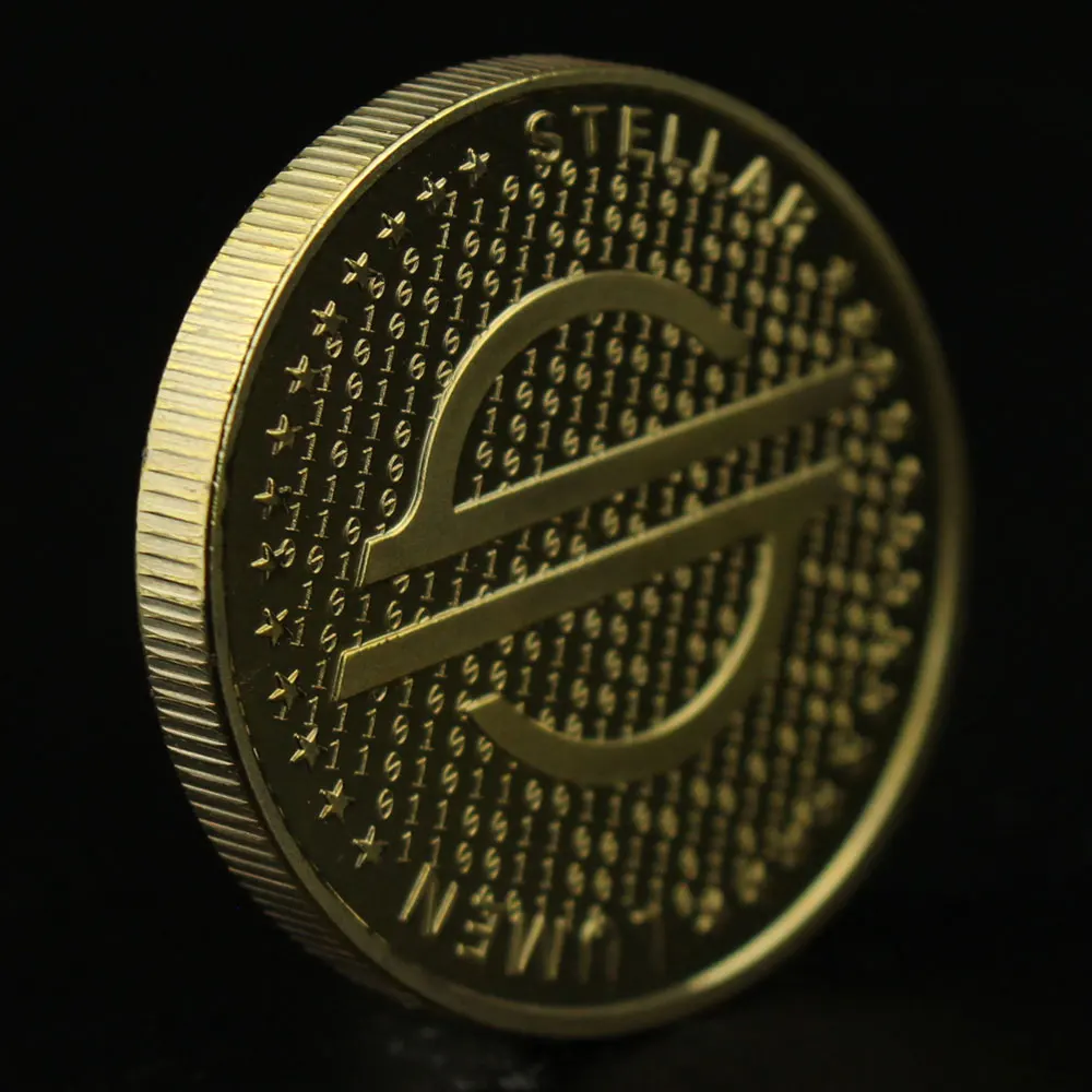 Позолоченная памятная криптовалюта Lumen Stellar Quick Micropayment ракета физическая