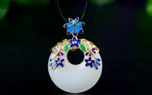 LETSFUN Изящные Ювелирные изделия уникальная мода природный белый нефрит резьба