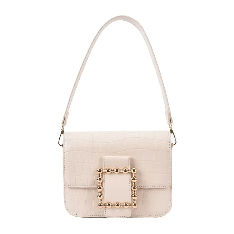 

Underarm Stone Pattern Shoulder Bags for Women 2021 Beaded Pu Leather Luxury Brand Designer Handbags Female Travel Crossbody Bag