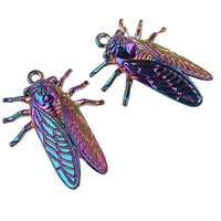 15pcs cicada pendant charm diy jewelry making supplies insect accessories handmade keychain necklace materials 3 color component