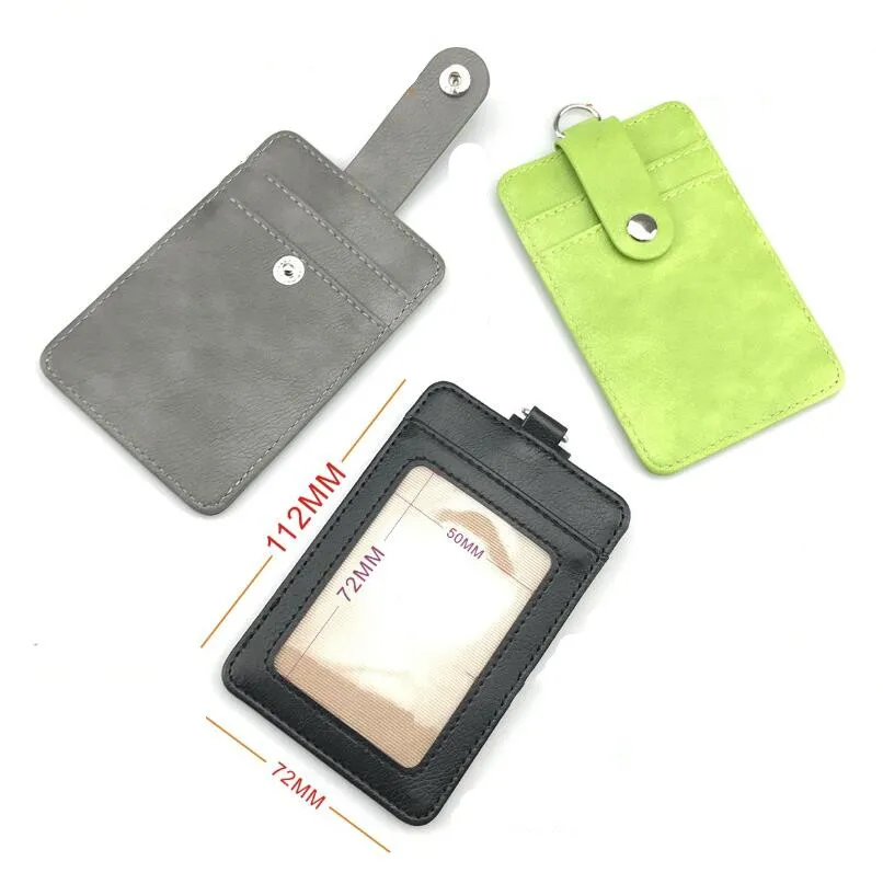 

PU Leather ID Card Holder Business Card Holder with Neck Strap Lanyard Badge Holder Accessories