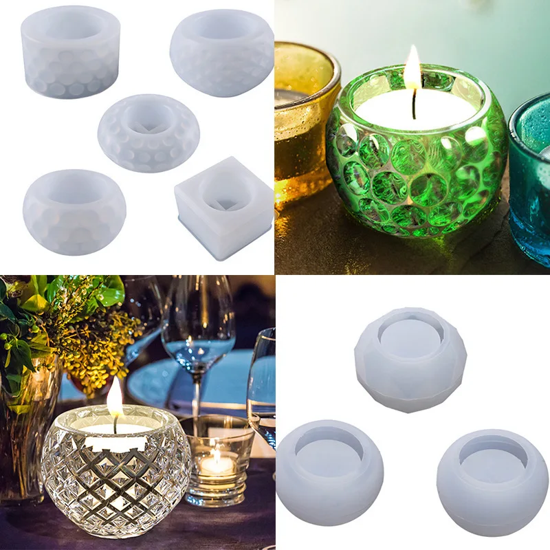 

DIY Crystal Glue Mold Silicone Mold for Polka Dot Candle Holder Storage Box Pot Candle Mould Silicone Flowerpot Container Mold