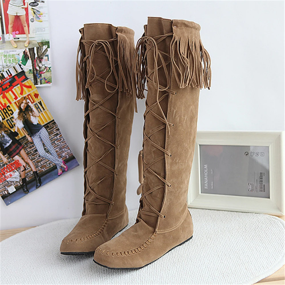 По щиколотку Botas Altas Mujer сапоги до колена Zapatos Planos женские ботинки пластина Bottes Femmes