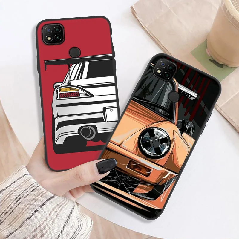 Luxury Case For Xiaomi Redmi 9 9T Case Funda Redmi Note 9T 9C NFC 9A Mi 9 Pro Cases Redmi9 C 10C Sports Cars Male Men Phone Capa