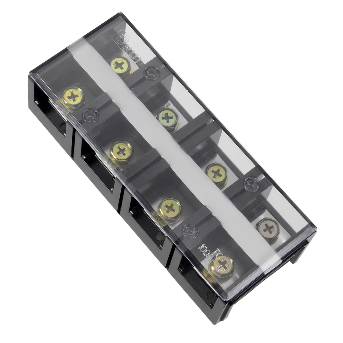 1pcs Terminal 600V 100A Dual Rows 4 Positions Wire Barrier Block Terminal Strip for Wires Connecting of Home Appliances
