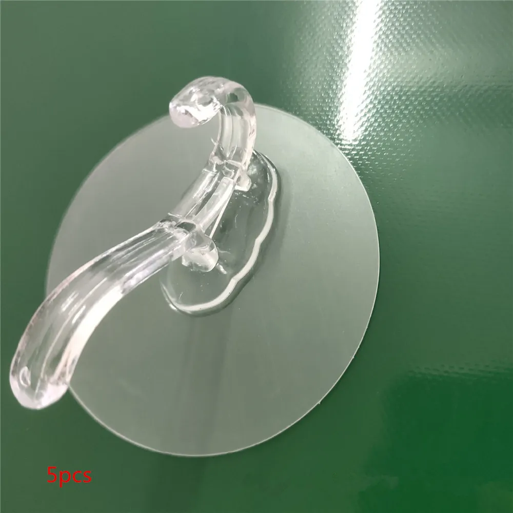 

5Pcs Transparent Hangers Self Adhesive Wall Hook In Bathroom Kitchen Stick on Door Hooks for Keys Towels Bathroom Organizer