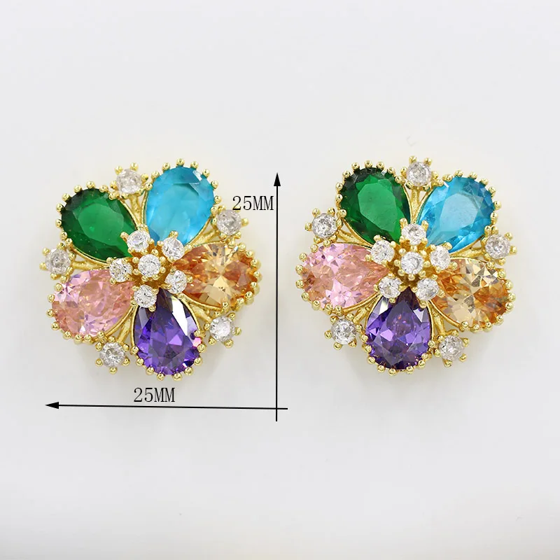 Женские аристократические серьги Wick Dolly свадебные из розового золота 585 пробы с