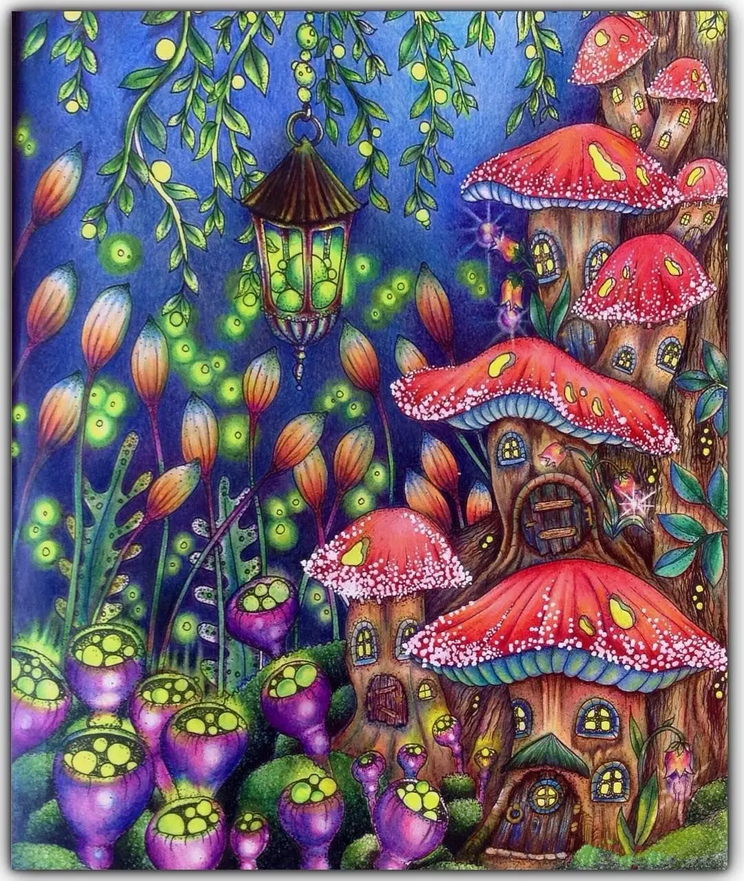 

JMINE Div 5D Mushroom House Tree Forest Full Diamond Painting cross stitch kits art Cartoon 3D paint by diamonds