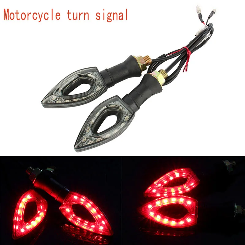 

2 шт., универсальный упор для мигает мотоцикл сигнала поворота светильник Водонепроницаемый индикатор светильник мигалка светильник велос...