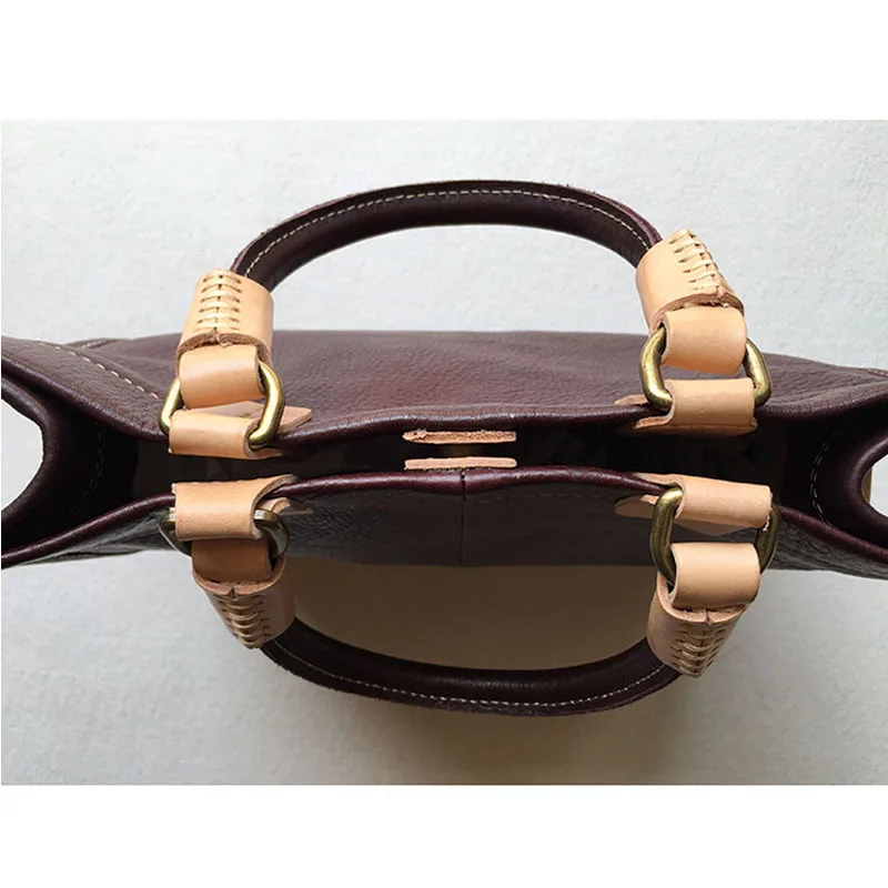 

Retro handbag female unisex style literary briefcase new first layer cowhide simple one-shoulder messenger bag