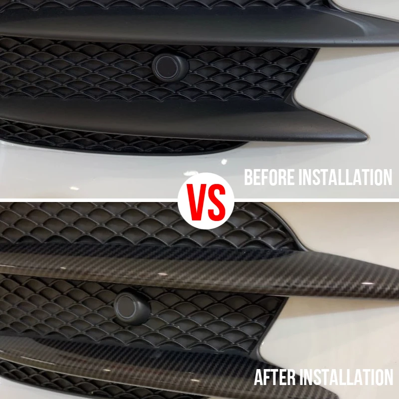 4 шт. передние противотуманные фары из углеродного волокна для Mercedes Benz W213 E Class 2016