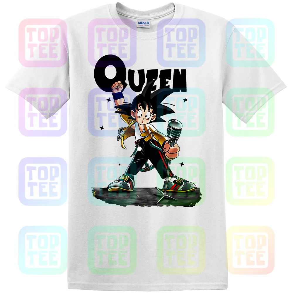 Фредди Меркурий Королева Сон Гоку футболка забавная Футболка с коротким