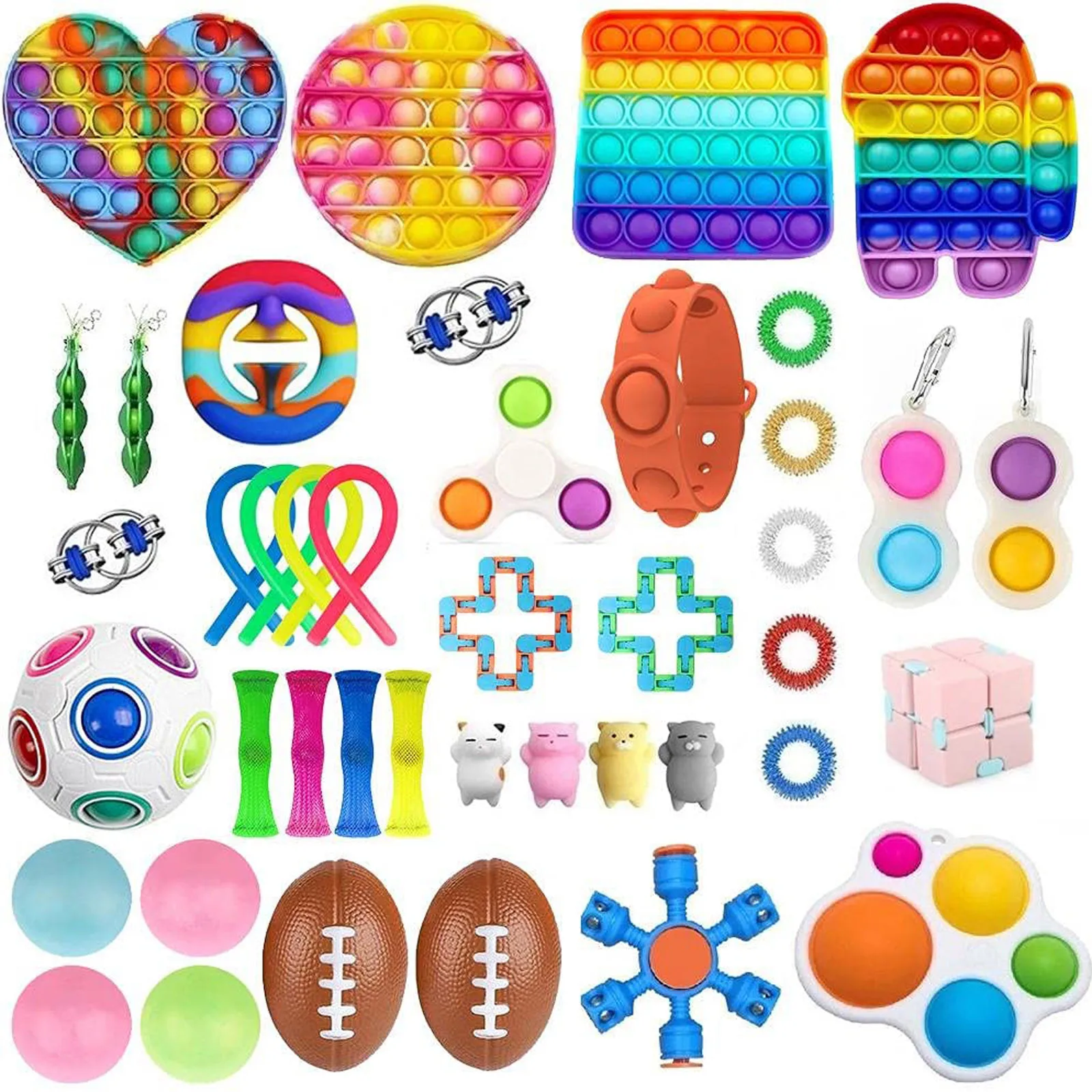 Kawaii Fidget Toys Popet Kit Anti Stress Games Pack Squishy Sniper Antistress For Children Adults Completo | Игрушки и хобби