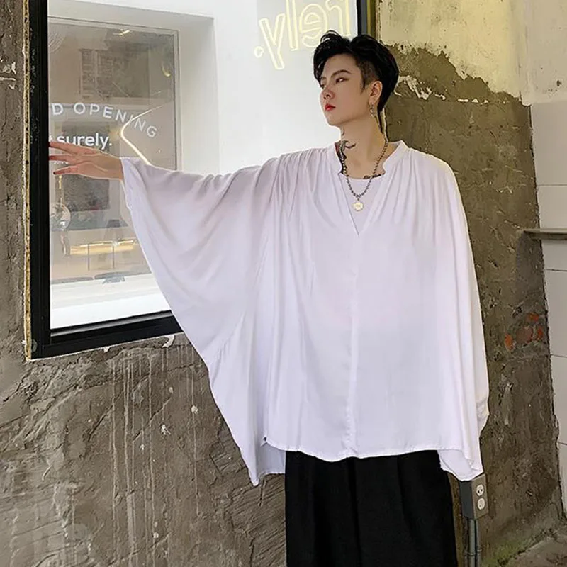 Рубашка оверсайз с длинным рукавом для мужчин и женщин винтажный Модный