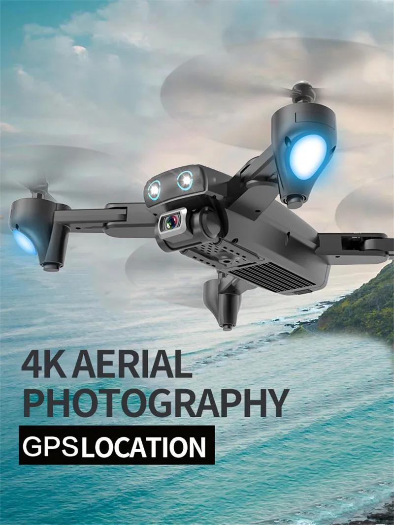 Радиоуправляемые вертолеты складной Квадрокоптер 4k HD камера gps 5G WiFi FPV 1080P без сигнала возврата полета 20 минут Дрон с камерой игрушка