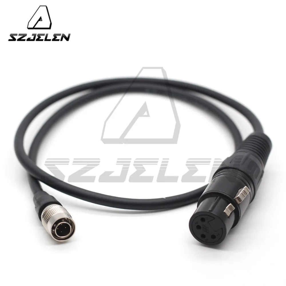 Câmera 12v Hirose Pinos para Xlr Pinos Fêmea para Câmera de Vídeo Dslr Cabo de Alimentação para Monitor Tvlogic