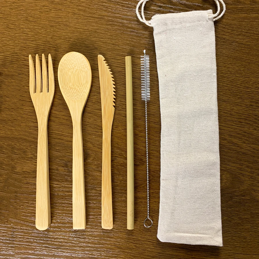 6/8/10 шт. натурального бамбука соломинки многократного использования