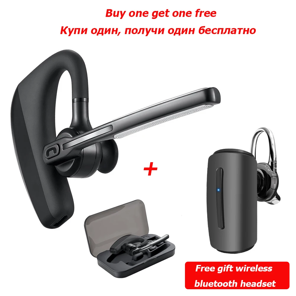 K10 Беспроводные Бизнес Bluetooth наушники стерео громкой связи Bluetooth наушники Смартфон Гарнитура+ коробка - Цвет: With storage box