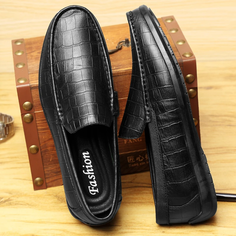  Обувь в деловом стиле Мужские туфли из натуральной кожи мокасины светильник