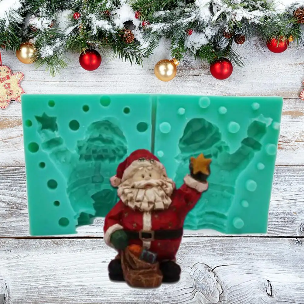 

3D Christmas Santa Claus Mold Cake Fondant Handmade Soap Mould
