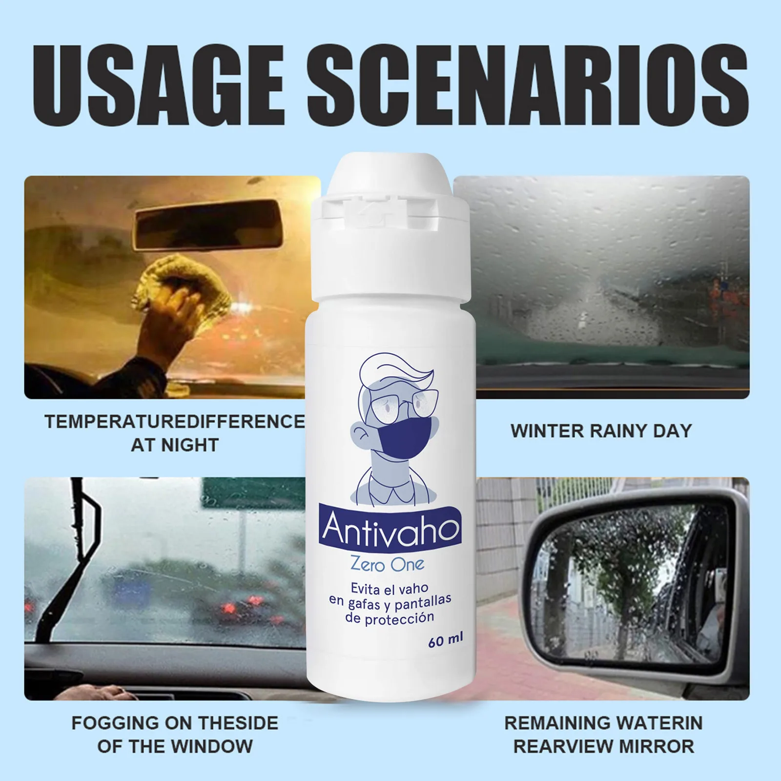 60 мл Анти туман спрей глаз Стекло объектив Предотвращение запотевания es