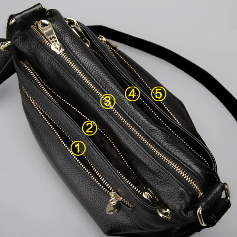 Женская сумка через плечо MJ маленькая вместительная мессенджер из натуральной