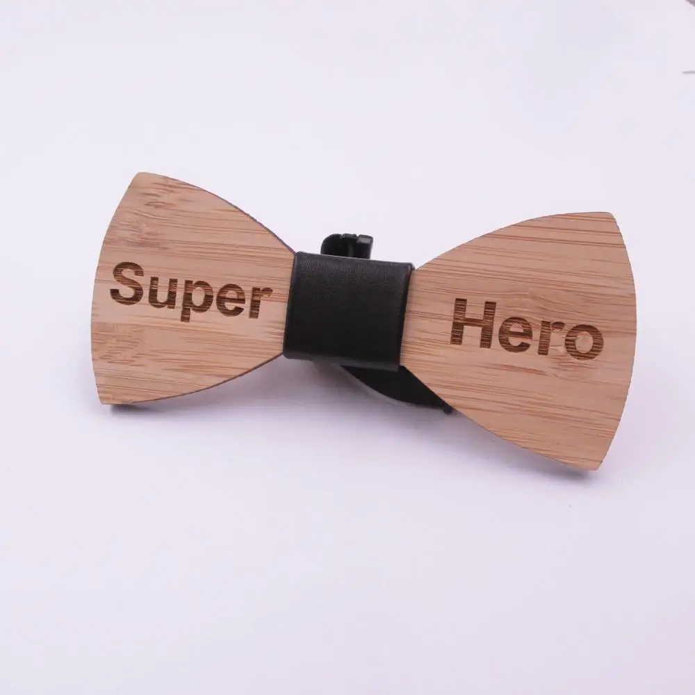 super hero Деревянные модные «летучая мышь» и галстук-бабочка, Для мужчин аксессуары Супер Стиль деревянная бабочка лучшие подарки для героем отца для него - Цвет: super hero