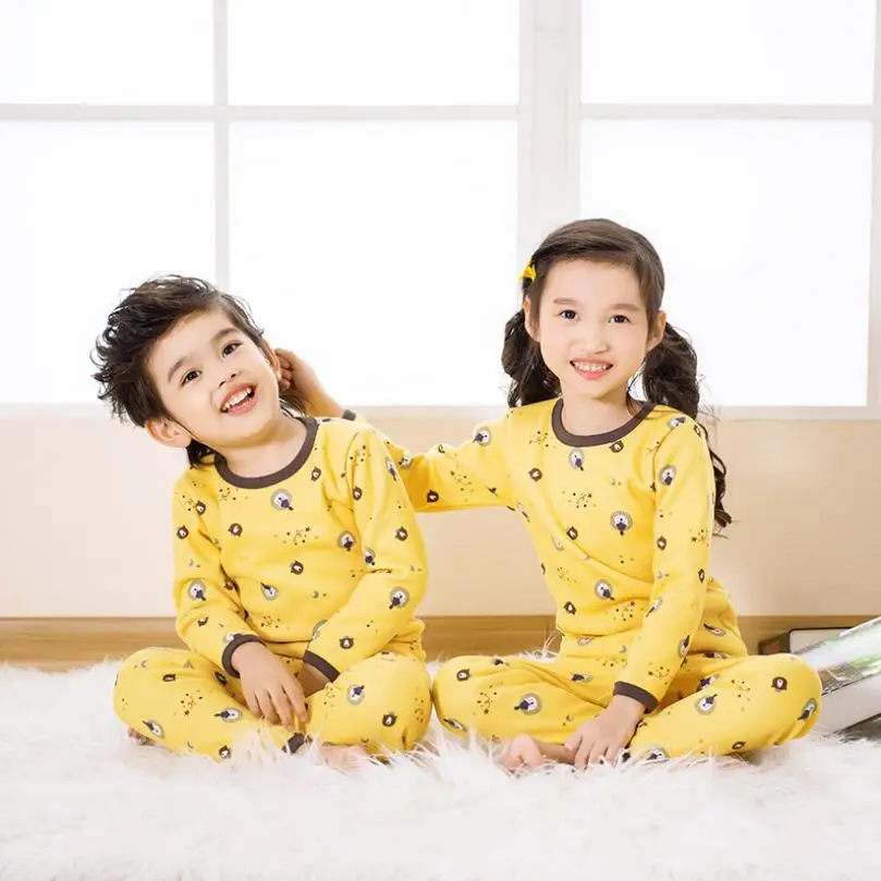 Boys Sleepwear baby girl winter cotton velvet sets Children Homewear Pajamas Boy Pyjamas Kids Nightwear 2-13Y teenage clothes | Мать и