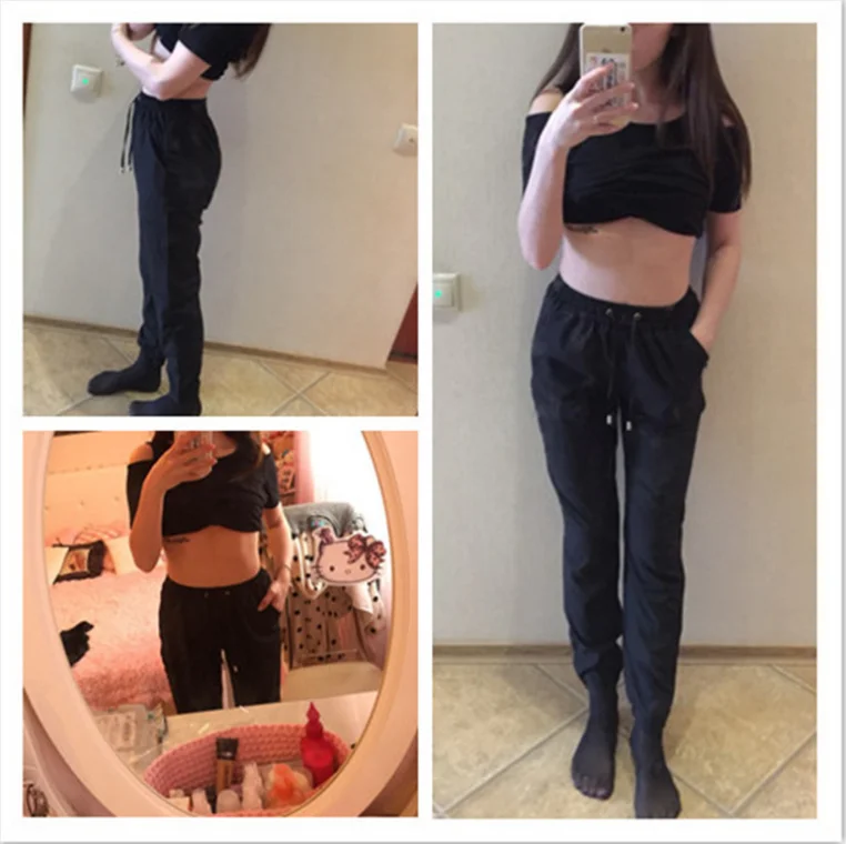 Женские шаровары из смесового хлопка однотонные шифоновые ярких цветов с