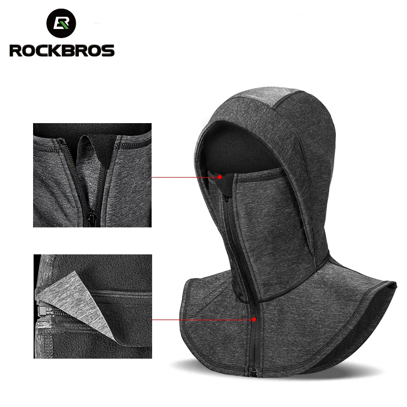 Зимняя велосипедная Кепка ROCKBROS, Флисовая теплая ветрозащитная велосипедная маска для лица, Балаклава, лыжная маска, шапка для рыбалки, катания на лыжах, головной убор