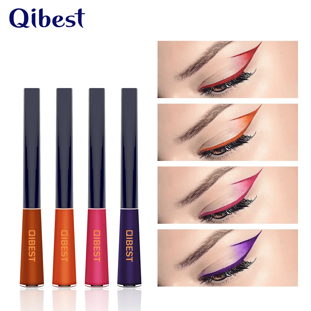 12 цветов Подводка для глаз жидкая синяя Красная Зеленая коричневая подводка век