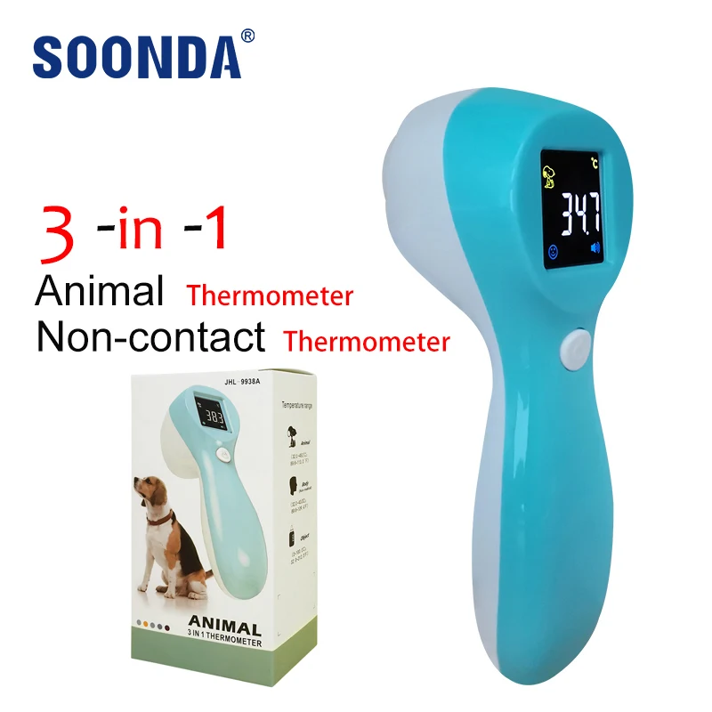 

3-in-1 Accurate Animal Infrared Thermometer For Dogs Cats Horses Pigs Cattle Sheep Digital Thermometer Meter For Pet Contactless