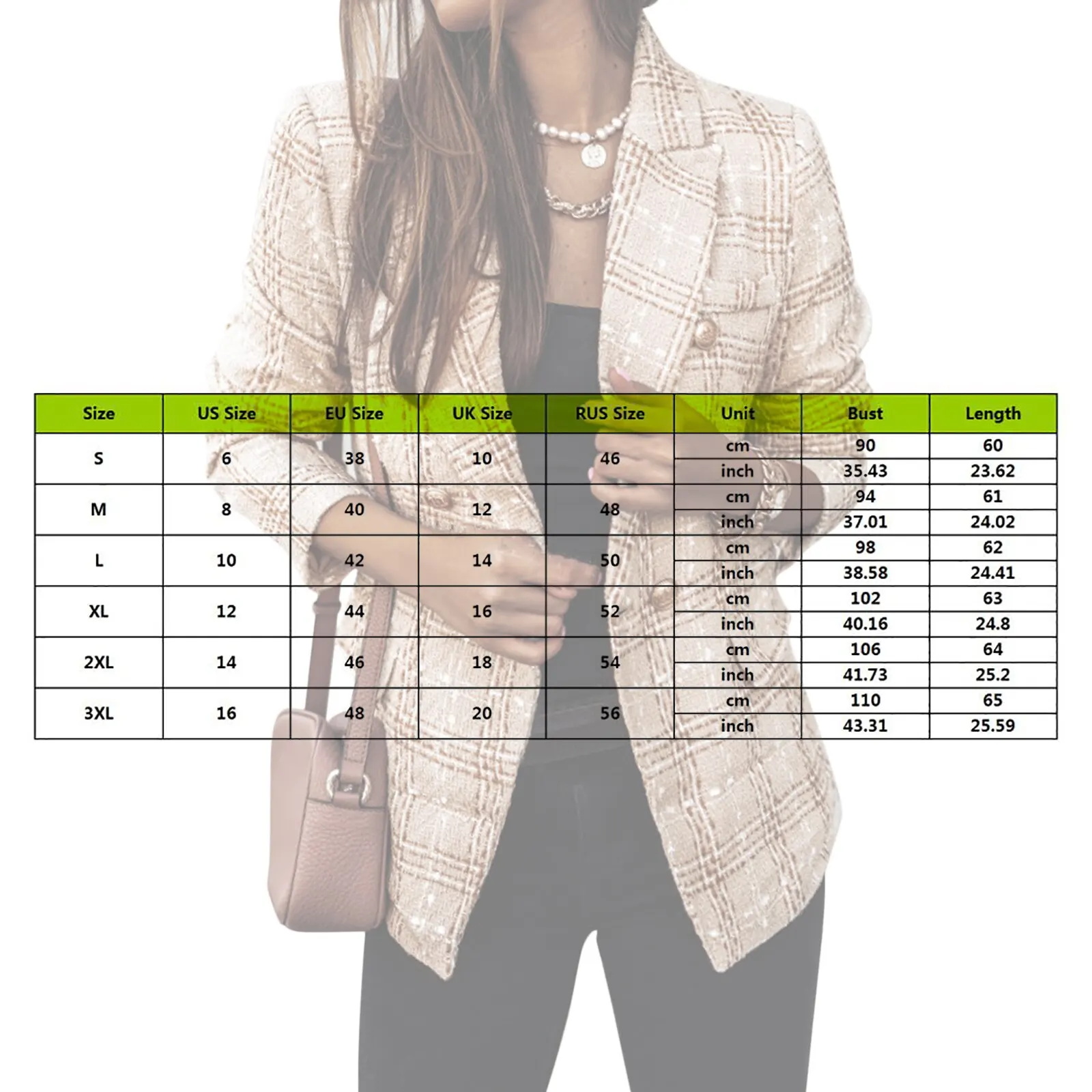

Plaid Blazer 2021 Women Spring-Autumn Vintage Suits Jackets Office Ladies Chic Slim Blazers Girls Tassel Tops Set Coat Tops