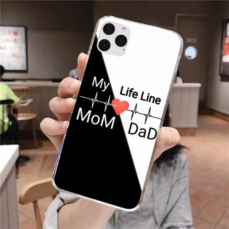 Милый блестящий чехол для телефона с надписью I love my dad iPhone 11 pro XS MAX 8 7 6 6S Plus X 5S SE 2020 XR