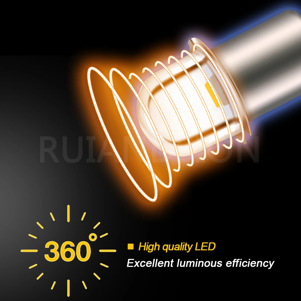 4 шт. E10 P13.5S PR2 гнездо 2835SMD потока велосипедный светодиодный 3V 6V 12V заменить фонарь