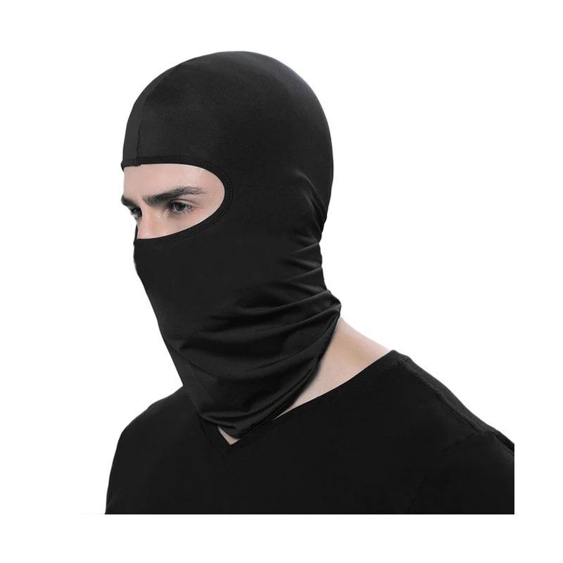 Уличные спортивные теплые полностью черные маски для лица мотоциклетная зимняя