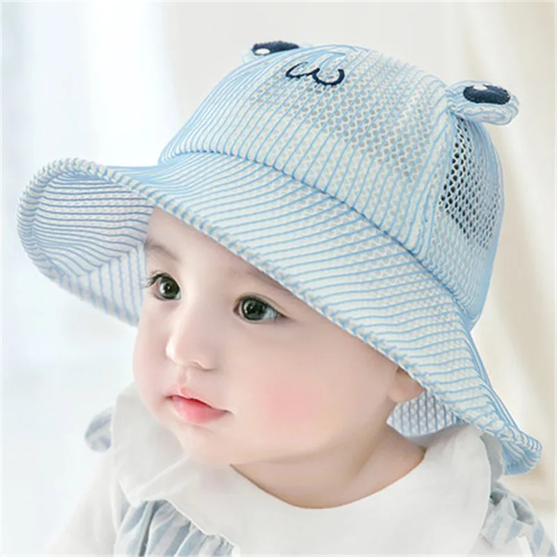 Шапочка хлопковая дышащая летняя для мальчиков и девочек защиты от солнца
