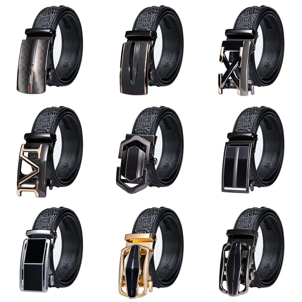 Высококачественный мужской ремень из натуральной кожи с крокодиловой кожей