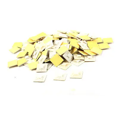 Белая пластиковая кабельная стяжка самоклеящаяся основа 40 мм x 140 шт |