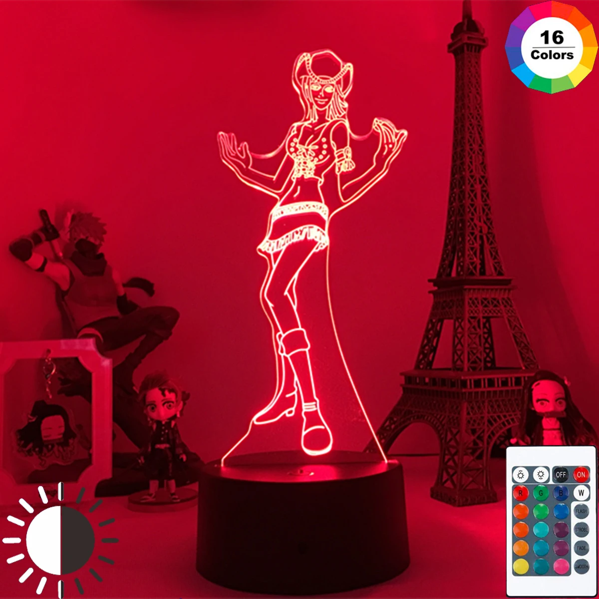 

One Piece Nico Robin Led Night Light for Kids Bedroom Decor Japanese Anime Gift 3d Lamp One Piece Nico Robin Nightlight