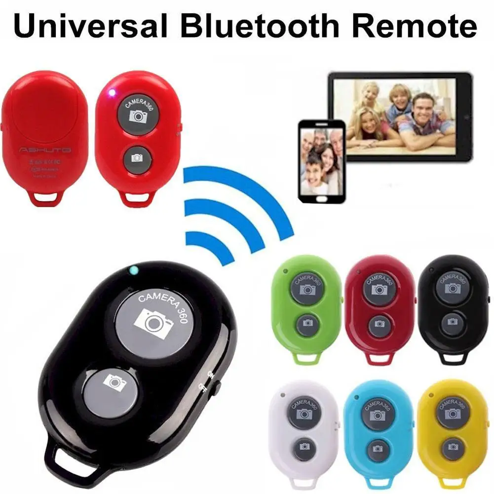 Универсальный портативный беспроводной затвор камеры сплошной цвет Bluetooth пульт