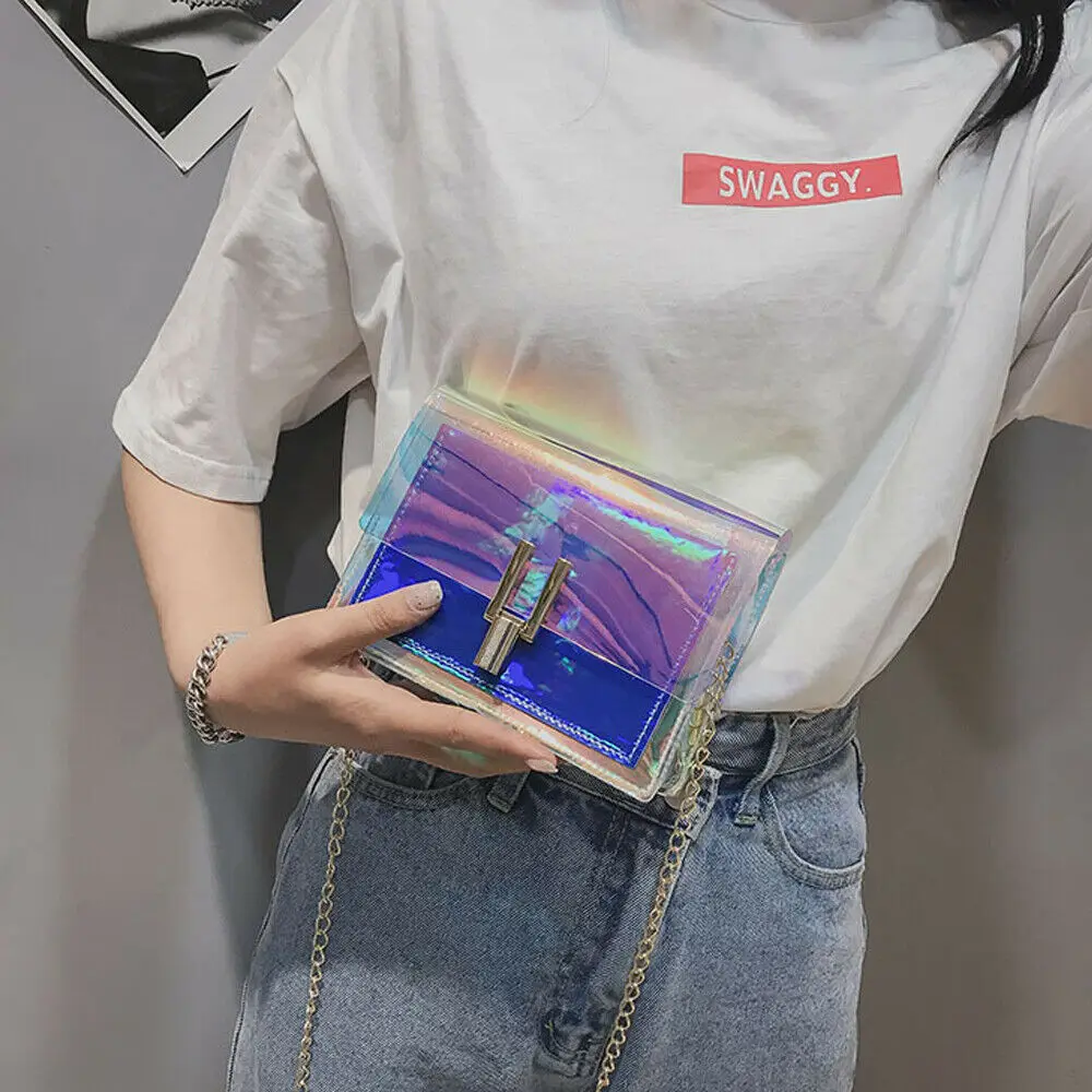 Женская сумка мессенджер через плечо из искусственной кожи пластиковая