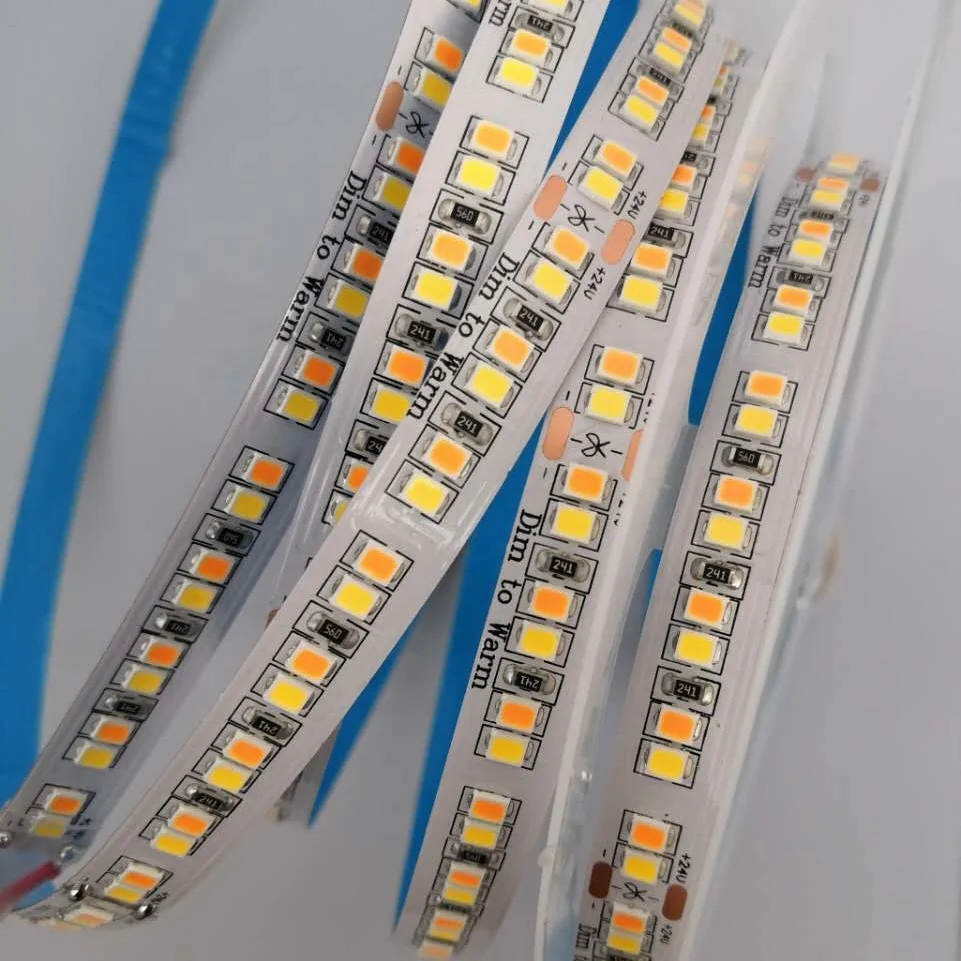 5 м DC24V SMD 2835 10 мм PCB 192 светодиодный s/M CW/WW двойной белый светильник 22-24LM цветовой