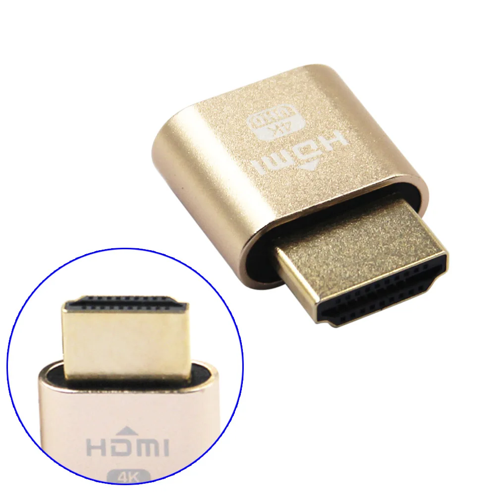 WBTUO vga адаптер виртуального Дисплей HDMI/DVI Совместимость 1 4 DDC EDID заглушка эмулятор
